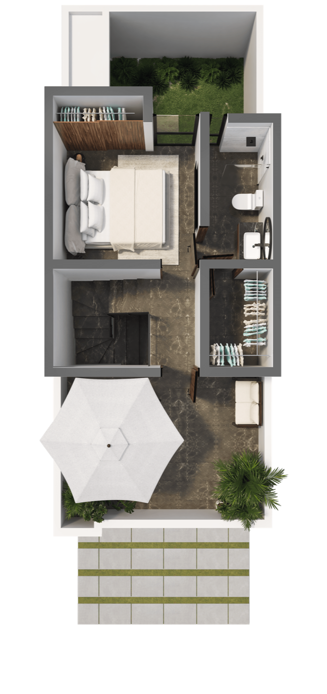 Roof garden del modelo Toledo RG